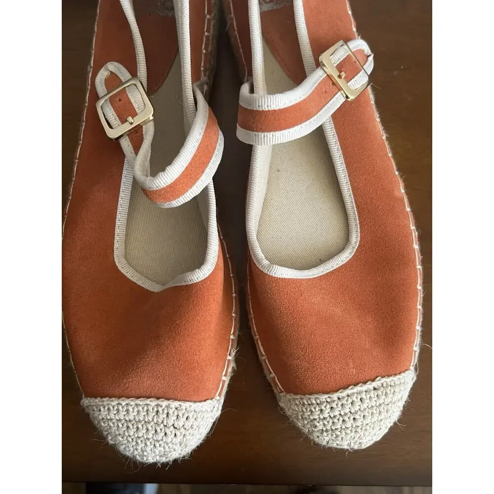 Rag & Co Mary Jane Shoes Flats Boleyn Soft Suede Orange